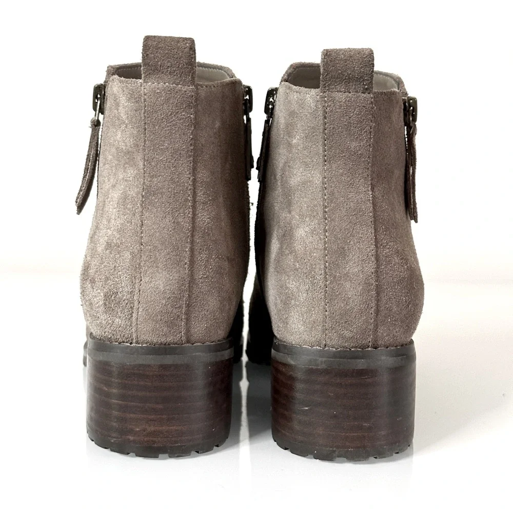 Blondo Tamara Waterproof Suede Leather Zip Bootie 8 Taupe